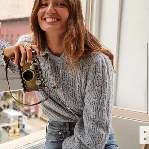 J Crew Alpaca Balloon Sleeve Sweater - Picture 2 of 3